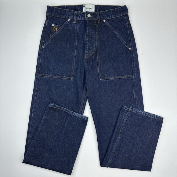 Nanushka Women’s Blue Straight‎ Leg Button-Fly Designer Jeans W31-32/L31 - Picture 1 of 12